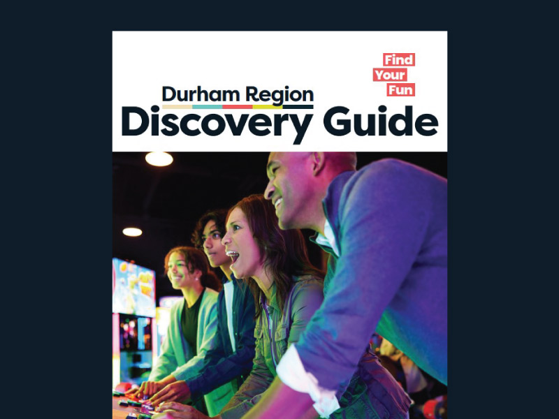 Front cover of the Durham Region Discovery Guide.