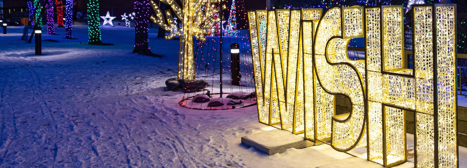 Light display in Whitby, Ontario, Canada
