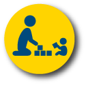 Parent and child icon. Parent and child icon.