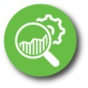 Magnifying glass icon. Magnifying glass icon.