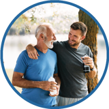 Adult Son and Elderly Father