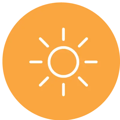 Sun icon.