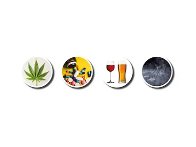 Drugs, smoking and alcohol icons