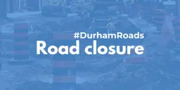An open road with construction workers. #DurhamRoads Road closure 