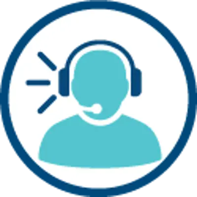 Figure wearing a headset.