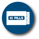 KI tablet icon. KI tablet icon.
