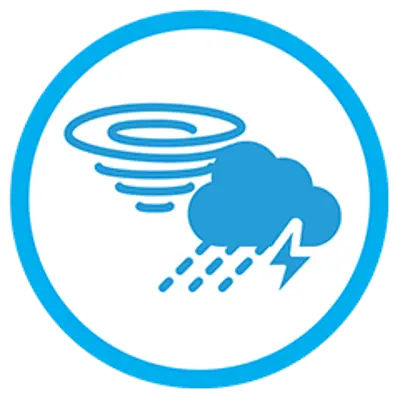 Wind and rain icon