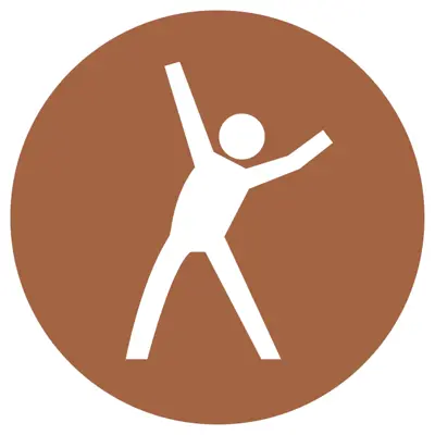 Stick figure stretching