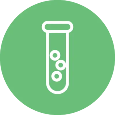 Lab testing vial icon