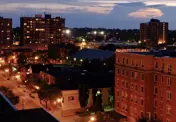 Downtown Oshawa at night