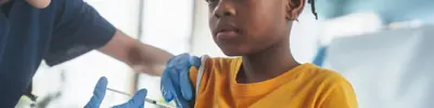 Child receiving an immunization